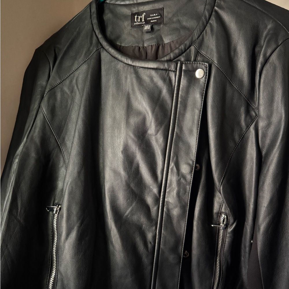 Zara Women's Black Leather Jacket